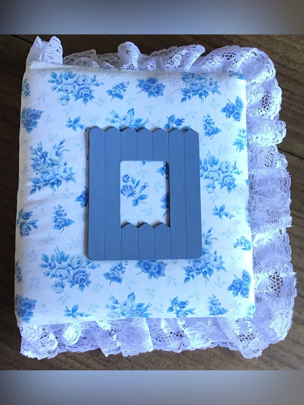 NEW Handmade Fabric & Lace Photo Album (60 Pics)